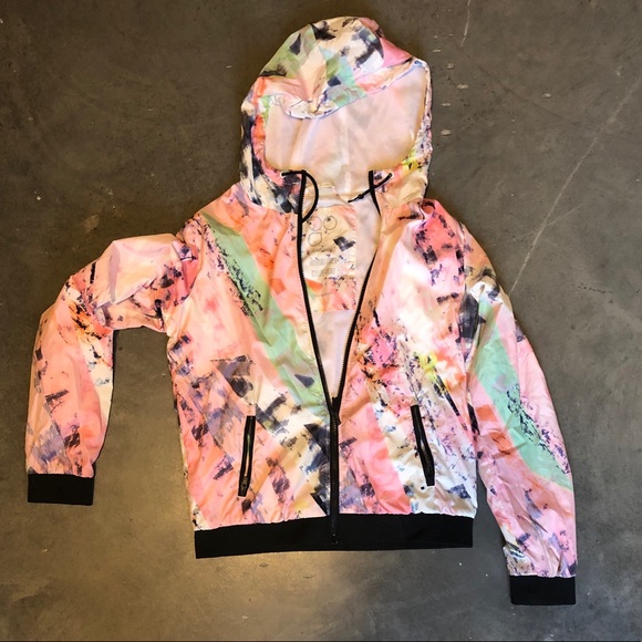 Pink Watercolour Windbreaker - Picture 1 of 3
